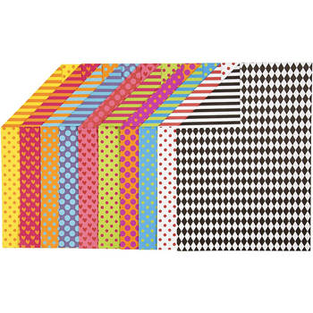 Creotime patroonkarton 21 x 29,7 cm 20 stuks multicolor
