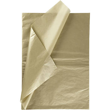 Creotime tissuepapier 50 x 70 cm goud 6 stuks