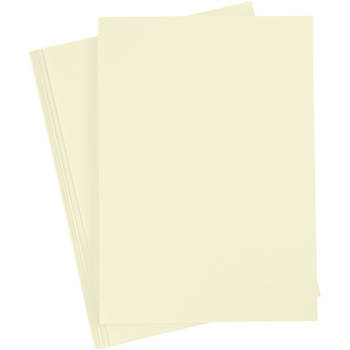 Creotime karton 21 x 29,7 cm 10 stuks pastel geel