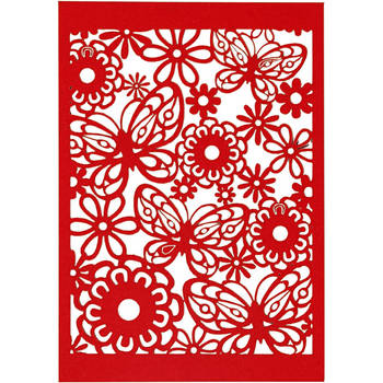 Creotime patroonkarton 10,5 x 14,8 cm 10 stuks rood