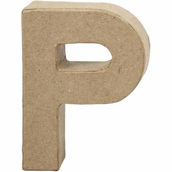 Creative letter P papier-mâché 10 cm