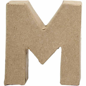 Creative letter M papier-mâché 10 cm