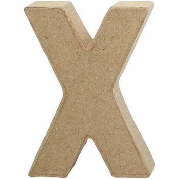 Creative letter X papier-mâché 10 cm