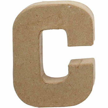 Creative letter C papier-mâché 10 cm