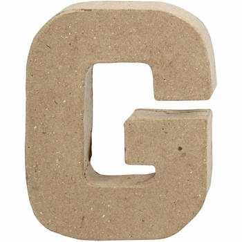 Creative letter G papier-mâché 10 cm