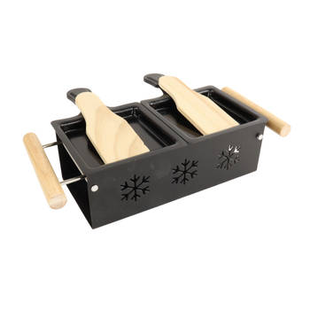 OTIX Raclette - Set 2 Personen - Kaas - Zonder Stekker - Zwart