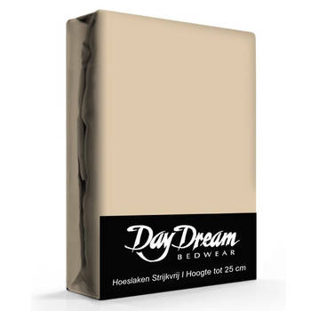 Day Dream hoeslaken katoen Zand - 180 x 210 cm