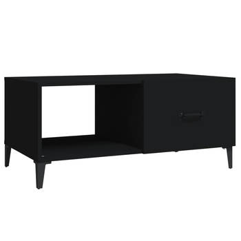 The Living Store Salontafel - Zwart - 90 x 50 x 40 cm - Hoge Kwaliteit - Stevig Materiaal