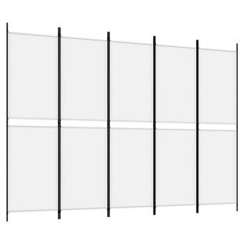 The Living Store Kamerscherm - Inklapbaar - Privacy en Indeling - 250 x 180 cm - Wit