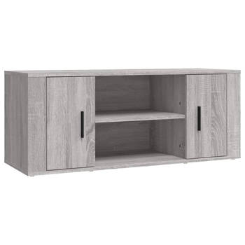 The Living Store - Televisiekast - Grijs sonoma eiken - 100 x 35 x 40 cm (B x D x H)