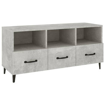 The Living Store TV-meubel - Betongrijs - 102 x 35 x 50 cm - Stevig materiaal