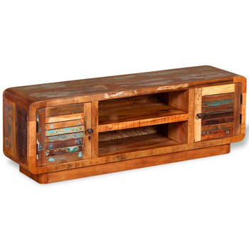 The Living Store Tv-meubel Antieke Stijl - Hout - 120x30x40 cm - Gerecycled - Handgemaakt