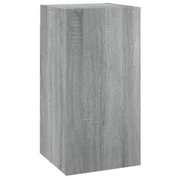 The Living Store TV-meubel - Hangend - Grijs Sonoma Eiken - 30.5 x 30 x 60 cm - Materiaal- Bewerkt hout