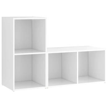 The Living Store TV-meubel - Klassiek - Wit - 72 x 35 x 36.5 cm - 2 vakken