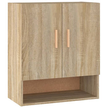 The Living Store Wandkast Scandinavische Charme - Hout - 60 x 31 x 70 cm (B x D x H) Sonoma Eiken