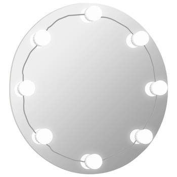 The Living Store Wandspiegel Modern - LED - Zilver - 60 cm diameter