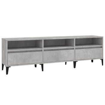 The Living Store TV-kast - betongrijs - 150 x 30 x 44.5 cm - opbergruimte + weergavefunctie