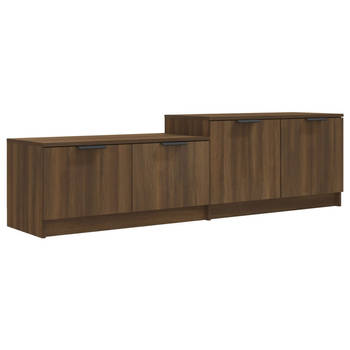 The Living Store Tv-meubel Praktisch bruineiken 158.5x36x45cm Hout