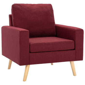 The Living Store Fauteuil - 77x71x80 cm - Wijnrood