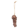 Clayre & Eef Hanger Dennenappel 12 cm Bruin Ijzer Woondecoratie Bruin Woondecoratie