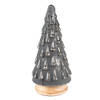 HAES DECO - Decoratieve Kerstboom Ø 15x32 cm - Grijs - Kerstversiering, Kerstdecoratie