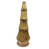 Clayre & Eef Kerstdecoratie Kerstboom 44 cm Goudkleurig Hout Glas Goudkleurig