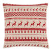 HAES DECO - Kerst Kussenhoes 40x40 cm - Rood - Collectie: Nordic Christmas - Sierkussen, Kussenhoes