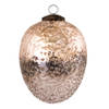 Clayre & Eef Kerstbal Ø 9 cm Roze Glas Kerstboomversiering Roze Kerstboomversiering