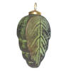 Clayre & Eef Kerstbal 7x4x13 cm Groen Bruin Glas Kerstdecoratie Groen Kerstdecoratie