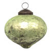 Clayre & Eef Kerstbal Ø 7 cm Groen Glas Kerstdecoratie Groen Kerstdecoratie