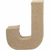 Creative letter J papier-mâché 10 cm