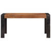 The Living Store Industriële Eettafel - Hout - 160 x 80 x 76 cm - Massief Mangohout