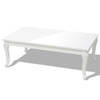 The Living Store Salontafel Hoogglans Wit - MDF 115x65x42cm - Klassiek Patroon