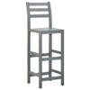 The Living Store Barstoelen - Hout - Massief Acaciahout - 40 x 36.5 x 110 cm - Greywash