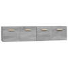 The Living Store Wandkast - Hangkast - 80 x 35 x 36.5 cm - Ken- Stijlvol en praktisch - Kleur- Grijs Sonoma Eiken