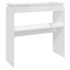 The Living Store Consoletafel - Spaanplaat - 80 x 30 x 80 cm - Hoogglans wit