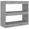 The Living Store Boekenkast - 80 x 30 x 72 cm - Grijs Sonoma Eiken