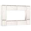 The Living Store Wandmeubel - Televisiekast - Set van 4x 80x30x35 cm - 2x 30x30x40 cm - 2x 30x30x100 cm - Massief