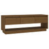 The Living Store Houten Tv-meubel - Zwevend - Honingbruin - 110.5 x 34 x 40 cm - Massief grenenhout