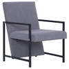 The Living Store Fauteuil Armstoel - 53 x 69 x 73 cm - Lichtgrijs