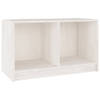 The Living Store Tv-meubel Massief Grenenhout - 70 x 33 x 42 cm - Wit