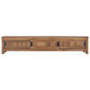 The Living Store Massief Teakhouten TV-meubel - 150x30x30 cm - 3 schuifdeuren