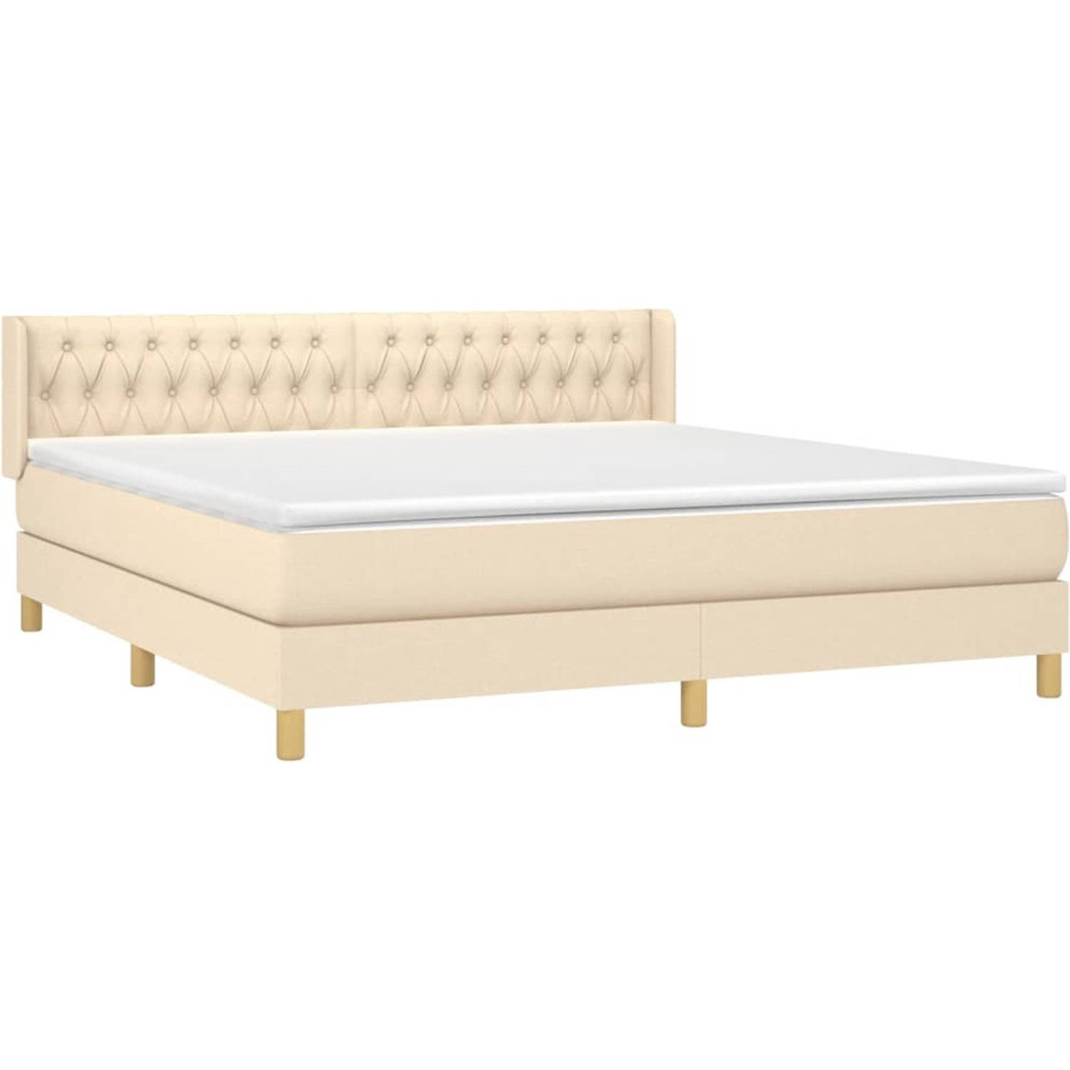 The Living Store Boxspringbed - Rustgevend - Bed - 180x200x78/88 - Ken- Duurzaam materiaal