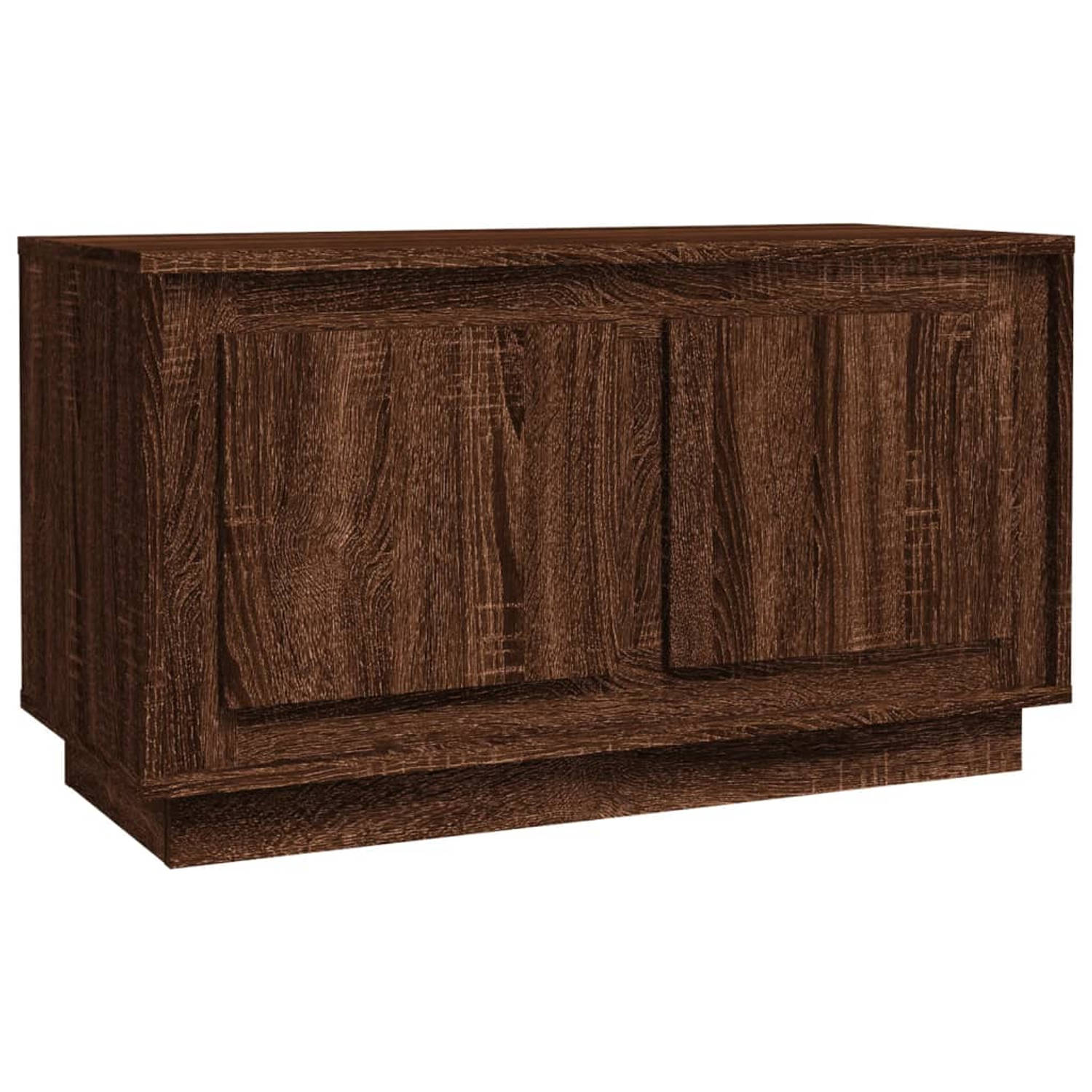The Living Store TV-meubel Bruineiken 80x35x45 cm Trendy en praktisch design duurzaam bewerkt hout v