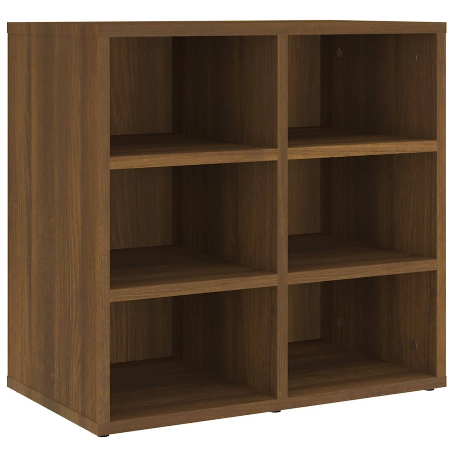 The Living Store Schoenenkast 52-5x30x50 cm bruineikenkleurig - Kast