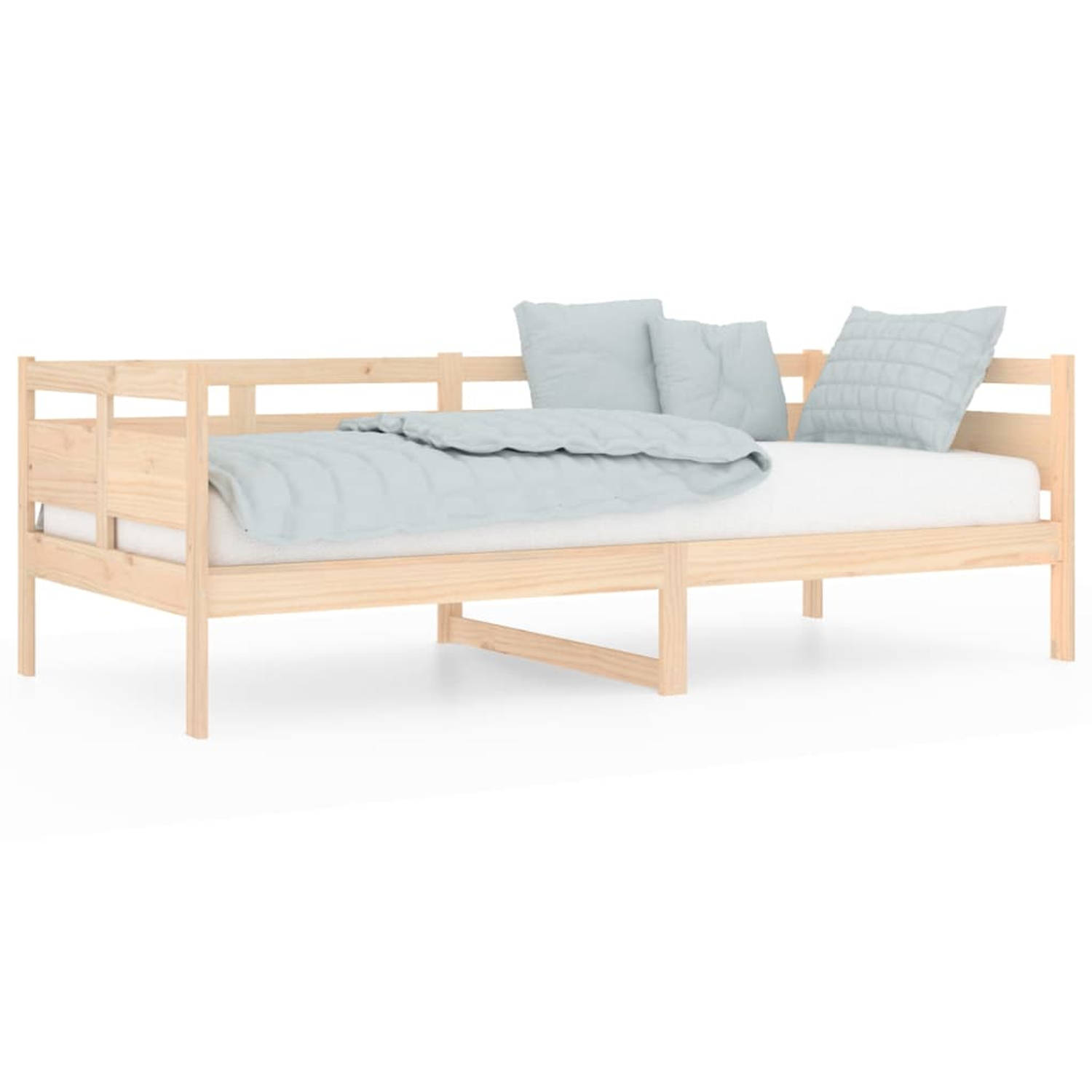 The Living Store Slaapbank massief grenenhout 90 x 200 cm - Slaapbank - Slaapbanken - Bedbank - Bed - Bedframe - Houten Bedframe - Bedbodem - Slaapmeubel - Ledikant - Bedbanken - B