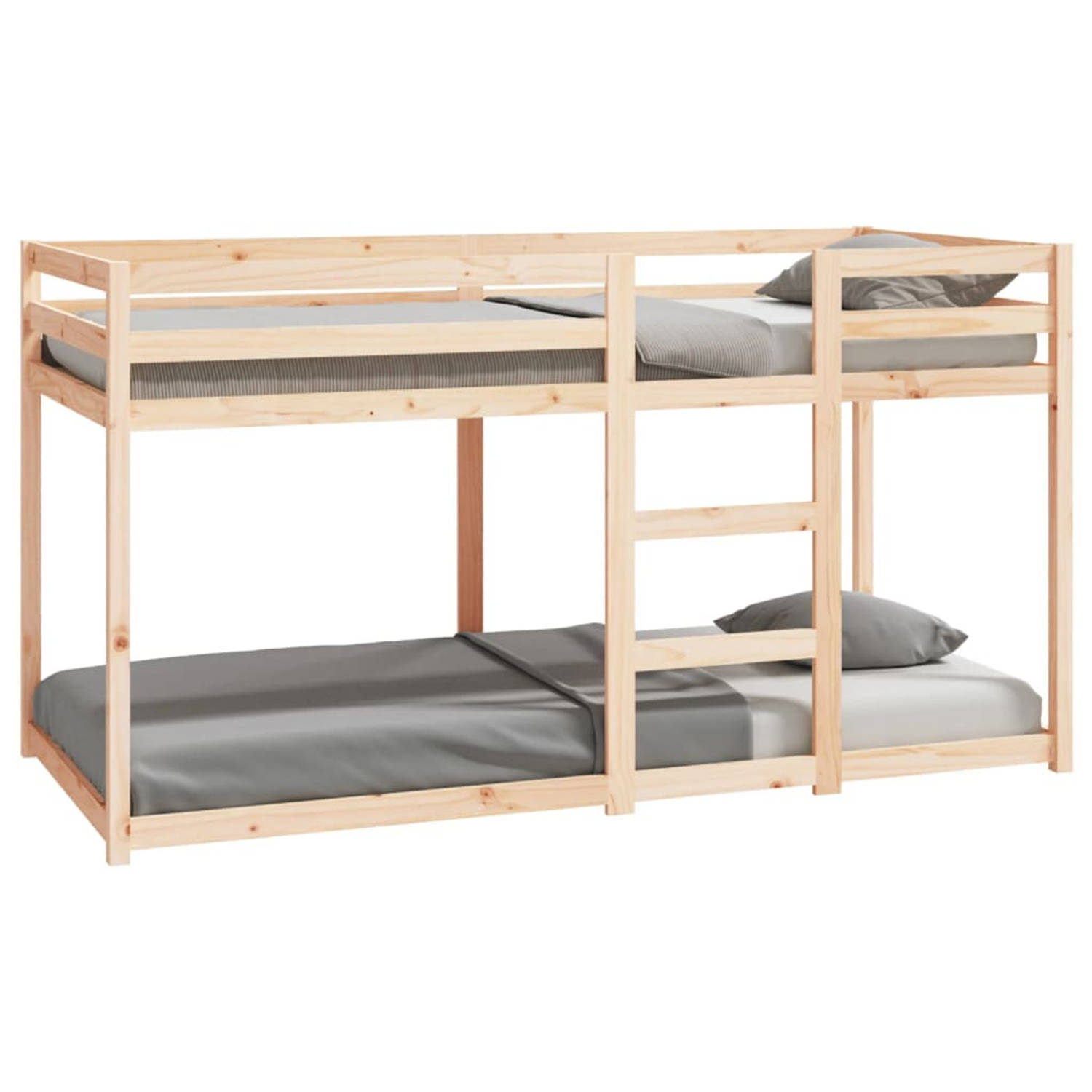The Living Store Stapelbed massief grenenhout 90x200 cm - Stapelbed - Stapelbedden - Bed - Bedframe - Stapelbedframe - Bed Frame - Bedden - Bedframes - Stapelbedframes - Bed Frames