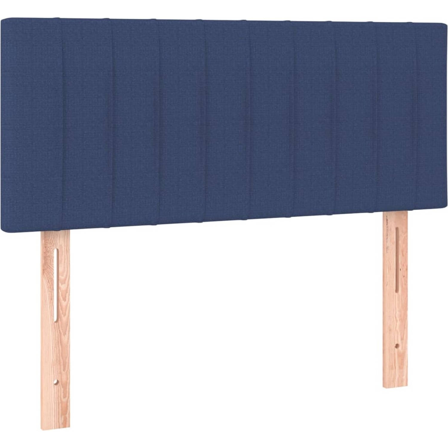 The Living Store - Boxspring - Bed 203x80x78/88 cm - Blauwe stof - Verstelbaar hoofdbord - Kleurrijke LED-verlichting