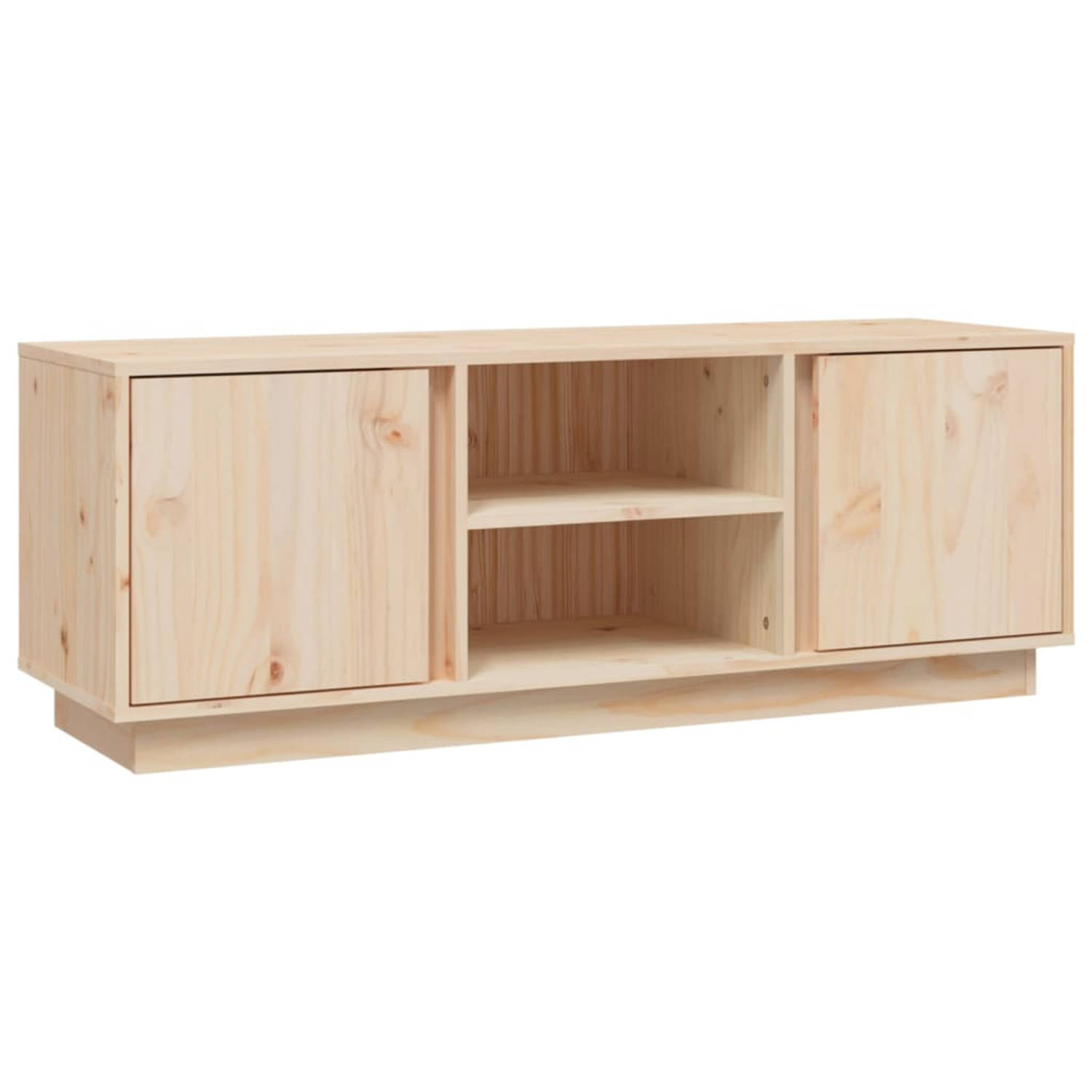 The Living Store Tv-meubel 110x35x40-5 cm massief grenenhout - Kast