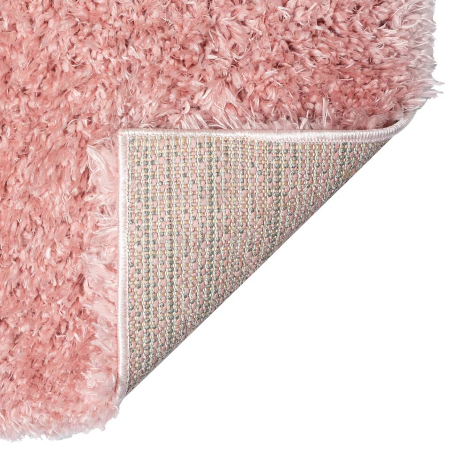 The Living Store Shaggy Tapijt Roze 160 x 230 cm 50 mm poolhoogte Polyester